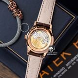 Đồng Hồ Patek Philippe Complications 5205R-001 Rep 1:1 Chế Tác Vỏ Vàng Hồng Mặt Trắng Dây Da