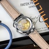 Đồng Hồ Patek Philippe Complications 5205G-013 Rep 1:1 Chế Tác Vỏ Bạc Mặt Xanh Dương Dây Da