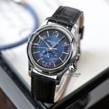 Đồng Hồ Patek Philippe Complications 5205G-013 Rep 1:1 Chế Tác Vỏ Bạc Mặt Xanh Dương Dây Da