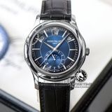 Đồng Hồ Patek Philippe Complications 5205G-013 Rep 1:1 Chế Tác Vỏ Bạc Mặt Xanh Dương Dây Da