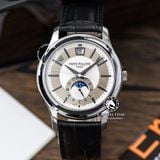 Đồng Hồ Patek Philippe Complications 5205G-001 Rep 1:1 Chế Tác Vỏ Bạc Mặt Trắng Dây Da