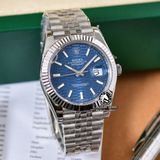 Đồng Hồ Rolex Datejust 41mm 126334-0032 Rep 1:1 Chế Tác Vỏ Bạc Mặt Nếp Gấp Xanh Dương Cọc Số Vạch Dây Kim Loại Jubilee