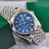 Đồng Hồ Rolex Datejust 41mm 126334-0032 Rep 1:1 Chế Tác Vỏ Bạc Mặt Nếp Gấp Xanh Dương Cọc Số Vạch Dây Kim Loại Jubilee