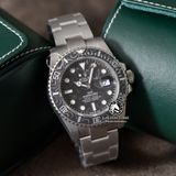 Đồng Hồ Rolex Submariner Carbon Fiber Đen Rep 1:1 Chế Tác Vỏ Bạc Mặt Carbon Đen Dây Kim Loại Oyster