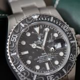 Đồng Hồ Rolex Submariner Carbon Fiber Đen Rep 1:1 Chế Tác Vỏ Bạc Mặt Carbon Đen Dây Kim Loại Oyster