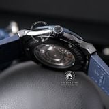 Đồng Hồ Hublot Classic Fusion 42mm Rep 1:1 Chế Tác Vỏ Đen Ceramic Mặt Số Xanh Dương Chải Tia Dây Da Cá Sấu 542.CM.7170.LR