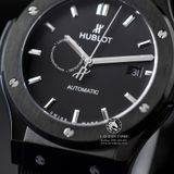 Đồng Hồ Hublot Classic Fusion 42mm Rep 1:1 Chế Tác Vỏ Đen Mặt Số Đen Dây Cao Su 511.CM.1171.RX