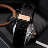 Đồng Hồ Hublot Classic Fusion 42mm Rep 1:1 Chế Tác Vỏ Vàng Hồng Ceramic Mặt Số Đen Carbon Dây Da Cá Sấu 542.CO.1780.LR