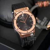 Đồng Hồ Hublot Classic Fusion 42mm Rep 1:1 Chế Tác Vỏ Vàng Hồng Titanium Mặt Số Xám Chải Tia Dây Cá Sấu 542.OX.7081.LR