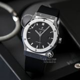 Đồng Hồ Hublot Classic Fusion 42mm Rep 1:1 Chế Tác Vỏ Bạc Titanium Mặt Số Đen Dây Cao Su Đen 542.NX.1171.RX