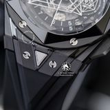 Đồng Hồ Hublot Big Bang Sang Bleu II 45mm Rep 1:1 Chế Tác Vỏ Đen Ceramic Mặt Đen Dây Cao Su 418.CX.1107.RX.MXM22