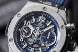 Đồng Hồ Hublot Big Bang Unico 42mm Rep 1:1 Chế Tác Vỏ Bạc Mặt Xanh Dương Dây Cao Su 441.NX.1171.RX