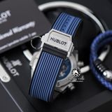 Đồng Hồ Hublot Big Bang Unico 42mm Rep 1:1 Chế Tác Vỏ Bạc Mặt Xanh Dương Dây Cao Su 441.NX.1171.RX