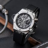 Đồng Hồ Hublot Big Bang Unico 42mm Rep 1:1 Chế Tác Vỏ Bạc Mặt Xám Dây Cao Su 441.NX.1171.RX