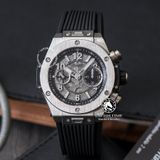 Đồng Hồ Hublot Big Bang Unico 42mm Rep 1:1 Chế Tác Vỏ Bạc Mặt Xám Dây Cao Su 441.NX.1171.RX