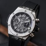 Đồng Hồ Hublot Big Bang Unico 42mm Rep 1:1 Chế Tác Vỏ Bạc Mặt Xám Dây Cao Su 441.NX.1171.RX