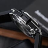 Đồng Hồ Hublot Big Bang Unico 42mm Rep 1:1 Chế Tác Vỏ Bạc Mặt Xám Dây Cao Su 441.NX.1171.RX