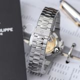 Đồng Hồ Patek Philippe Nautilus 5726/1A-001 Rep 1:1 Chế Tác Vỏ Bạc Mặt Xám Dây Kim Loại