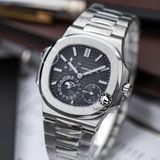 Đồng Hồ Patek Philippe Nautilus 5712G-001 Rep 1:1 Chế Tác Vỏ Bạc Mặt Xám Dây Kim Loại