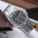 Đồng Hồ Patek Philippe Nautilus 5712G-001 Rep 1:1 Chế Tác Vỏ Bạc Mặt Xám Dây Kim Loại