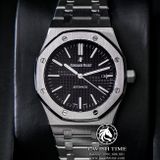 Đồng Hồ Audemars Piguet Royal Oak 15400ST.OO.1220ST.01 Rep 1:1 Vỏ Bạc Mặt Đen Dây Kim Loại