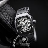 Đồng Hồ Richard Mille RM 027 Tourbillon Rafael Nadal Rep 1:1 Chế Tác Vỏ Titanium Đen Mặt Skeleton Lộ Cơ Dây Cao Su