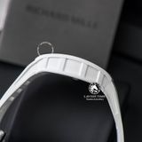 Đồng Hồ Richard Mille RM 055 Bubba Watson Rep 1:1 Chế Tác Vỏ Ceramic Trắng Mặt Skeleton Lộ Cơ Dây Cao Su