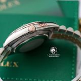 Đồng Hồ Rolex Datejust 41mm 126331-0014 Rep 1:1 Chế Tác Vỏ Demi Bọc Vàng Mặt Xà Cừ Trắng Cọc Số Đính Đá Dây Kim Loại Jubilee