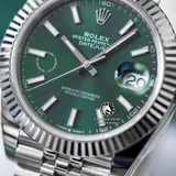 Đồng Hồ Rolex Datejust 41mm 126334-0028 Rep 1:1 Chế Tác Mặt Xanh Lá Mint Green Dây 5 mắt Jubilee