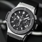 Đồng Hồ Hublot Big Bang 44mm Rep 1:1 Chế Tác Vỏ Bạc Mặt Carbon Đen Cọc Vạch 301.SM.1770.RX