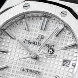 Đồng Hồ Audemars Piguet Royal Oak 37mm 15450ST.OO.1256ST.01 Rep 1:1 Chế Tác Vỏ Bạc Mặt Trắng Dây Kim Loại