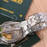 Đồng Hồ Audemars Piguet Royal Oak 37mm 15450ST.OO.1256ST.01 Rep 1:1 Chế Tác Vỏ Bạc Mặt Trắng Dây Kim Loại