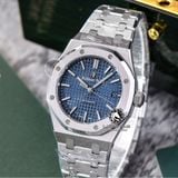 Đồng Hồ Audemars Piguet Royal Oak 37mm 15450ST.OO.1256ST.03 Rep 1:1 Chế Tác Vỏ Bạc Mặt Xanh Dương Dây Kim Loại