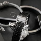Đồng Hồ Hublot Classic Fusion 33mm Rep 1:1 Chế Tác Titanium Pavé Diamonds Mặt Số Đen Dây Da 581.NX.1171.LR.1704