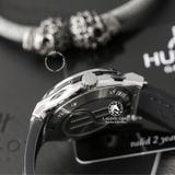 Đồng Hồ Hublot Classic Fusion 33mm Rep 1:1 Chế Tác Titanium Pavé Diamonds Mặt Số Đen Dây Da 581.NX.1171.LR.1704