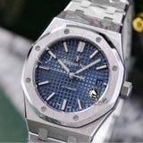 Đồng Hồ Audemars Piguet Royal Oak 37mm 15450ST.OO.1256ST.03 Rep 1:1 Chế Tác Vỏ Bạc Mặt Xanh Dương Dây Kim Loại