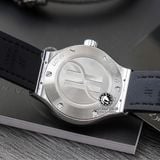 Đồng Hồ Hublot Classic Fusion 33mm Rep 1:1 Chế Tác Titanium Pavé Diamonds Mặt Số Đen Dây Da 581.NX.1171.LR.1704