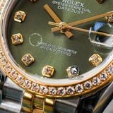 Đồng Hồ Rolex Datejust 31mm M278383RBR-0030 Rep 1:1 Chế Tác Mặt Xanh Lá Dây Demi Vàng Kim Jubilee 5 mắt