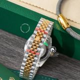 Đồng Hồ Rolex Datejust 31mm M278383RBR-0030 Rep 1:1 Chế Tác Mặt Xanh Lá Dây Demi Vàng Kim Jubilee 5 mắt
