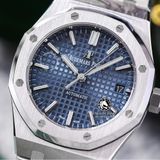 Đồng Hồ Audemars Piguet Royal Oak 37mm 15450ST.OO.1256ST.03 Rep 1:1 Chế Tác Vỏ Bạc Mặt Xanh Dương Dây Kim Loại