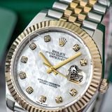 Đồng Hồ Rolex Datejust 41mm 126333-0018 Rep 1:1 Chế Tác Bọc Vàng Kim Mặt Số Độ Xà Cừ Vân Mây Cọc Số Kim Cương Thiên Nhiên Dây 5 mắt Jubilee