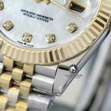 Đồng Hồ Rolex Datejust 41mm 126333-0018 Rep 1:1 Chế Tác Bọc Vàng Kim Mặt Số Độ Xà Cừ Vân Mây Cọc Số Kim Cương Thiên Nhiên Dây 5 mắt Jubilee