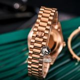 Đồng Hồ Rolex Day-Date 40mm 228235 Rep 1:1 Cao Cấp Vỏ Vàng Hồng Mặt Nâu Chocolate Cọc Đá Đỏ Dây Kim Loại