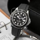 Đồng Hồ Rolex Yacht-Master 40mm 226659-0002 Rep 1:1 Cao Cấp Vỏ Bạc Mặt Đen Dây Cao Su