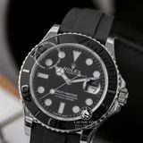 Đồng Hồ Rolex Yacht-Master 40mm 226659-0002 Rep 1:1 Cao Cấp Vỏ Bạc Mặt Đen Dây Cao Su