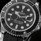 Đồng Hồ Rolex Yacht-Master 40mm 226659-0002 Rep 1:1 Cao Cấp Vỏ Bạc Mặt Đen Dây Cao Su