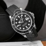 Đồng Hồ Rolex Yacht-Master 40mm 226659-0002 Rep 1:1 Cao Cấp Vỏ Bạc Mặt Đen Dây Cao Su