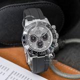 Đồng Hồ Rolex Cosmograph Daytona 116519LN-0037 Rep 1:1 Chế Tác Vỏ Bạc Mặt Xám Dây Cao Su