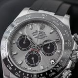 Đồng Hồ Rolex Cosmograph Daytona 116519LN-0037 Rep 1:1 Chế Tác Vỏ Bạc Mặt Xám Dây Cao Su