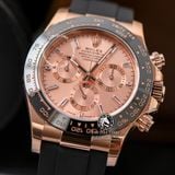 Đồng Hồ Rolex Cosmograph Daytona 116515LN Rep 1:1 Chế Tác Vỏ Vàng Hồng Mặt Hồng Dây Cao Su